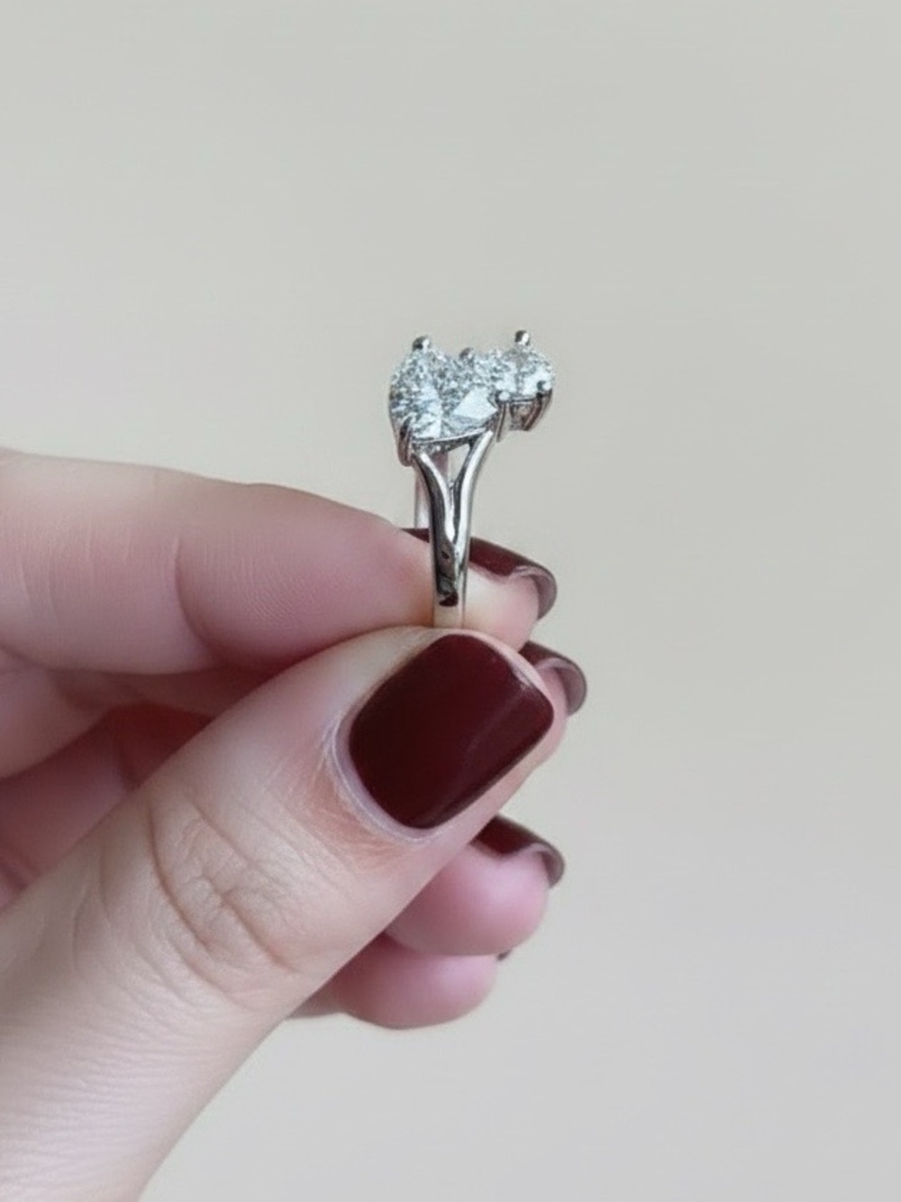 Sterling Silver 2 Stone Ring Size 10 - Picture 6 of 12